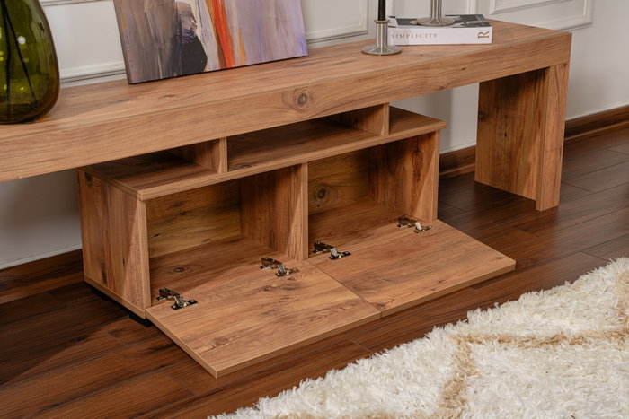 Nordure Soporte TV Atlantic Pine 180cm x 50cm x 31.3cm Tablero de Partículas Melamina 18mm